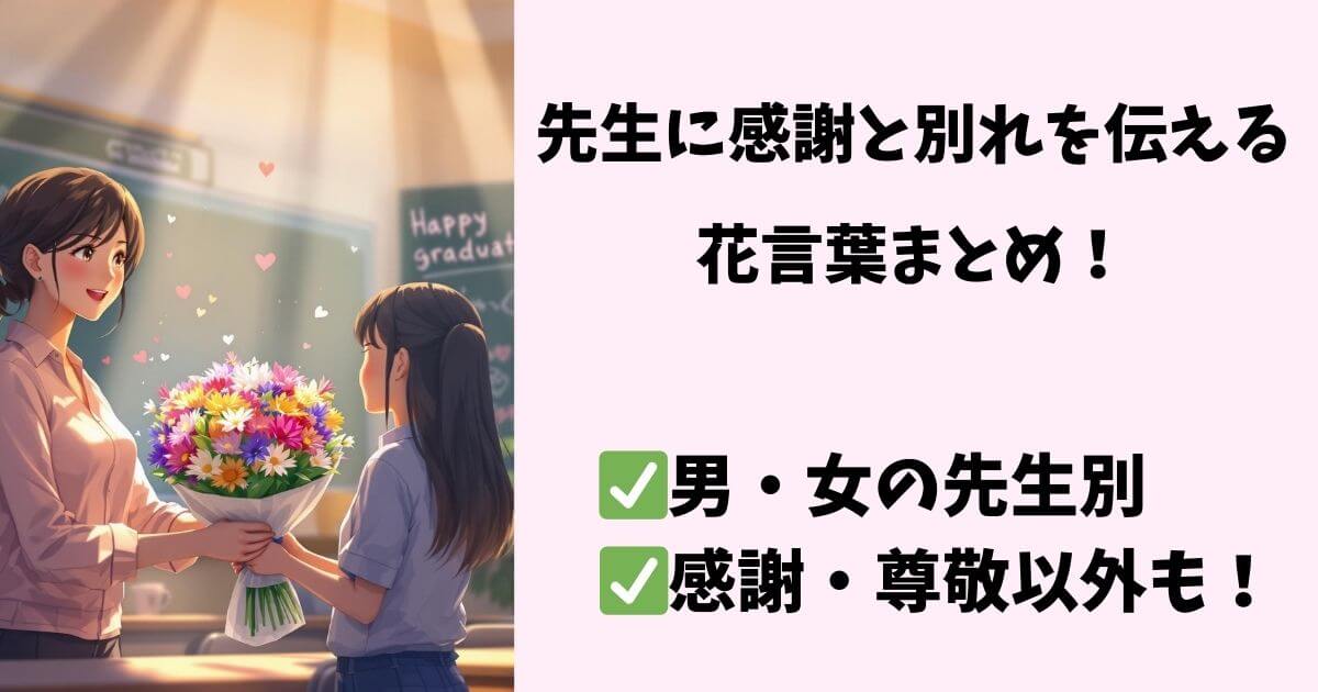 花言葉　先生　感謝